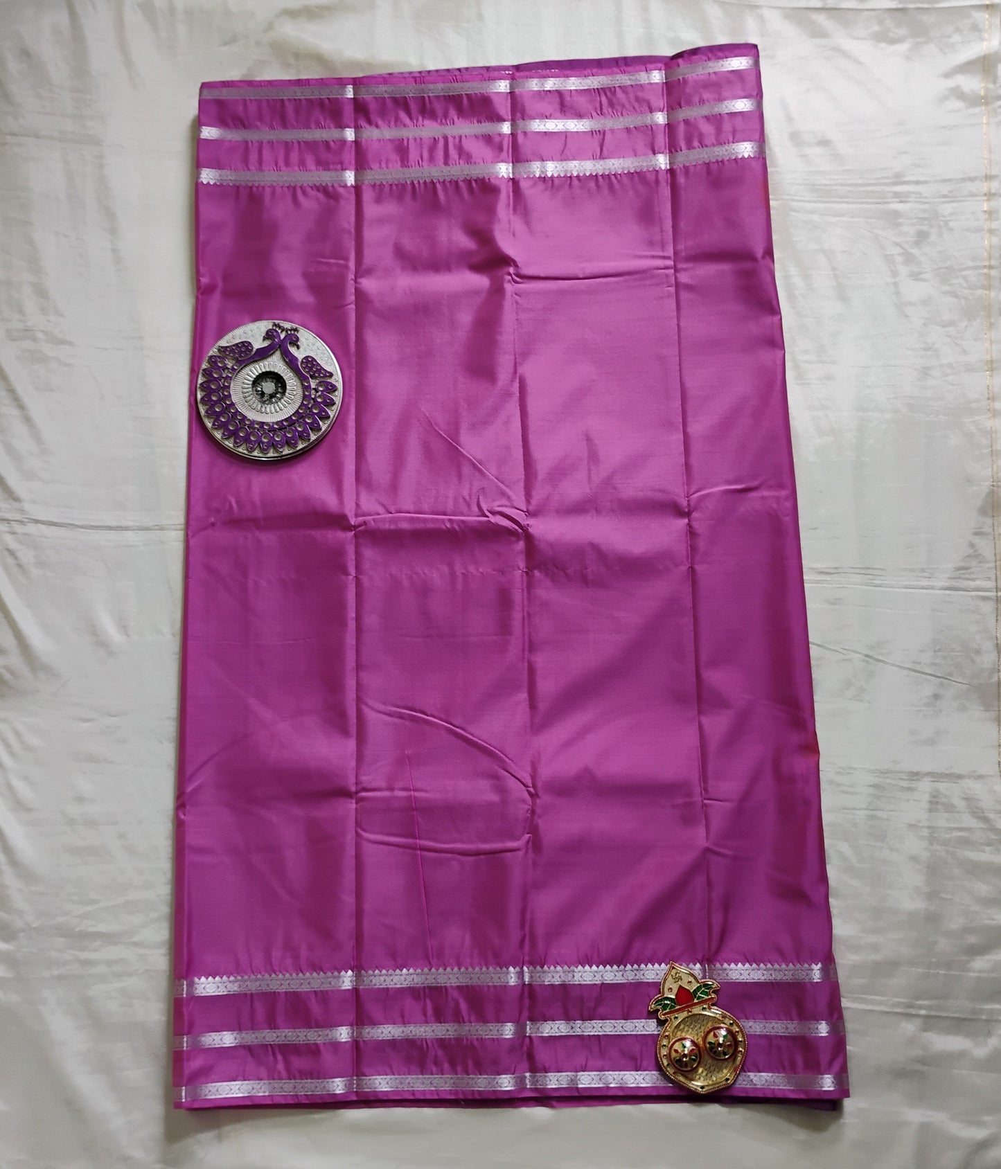 SemiSilk Khakee-Purple Saree