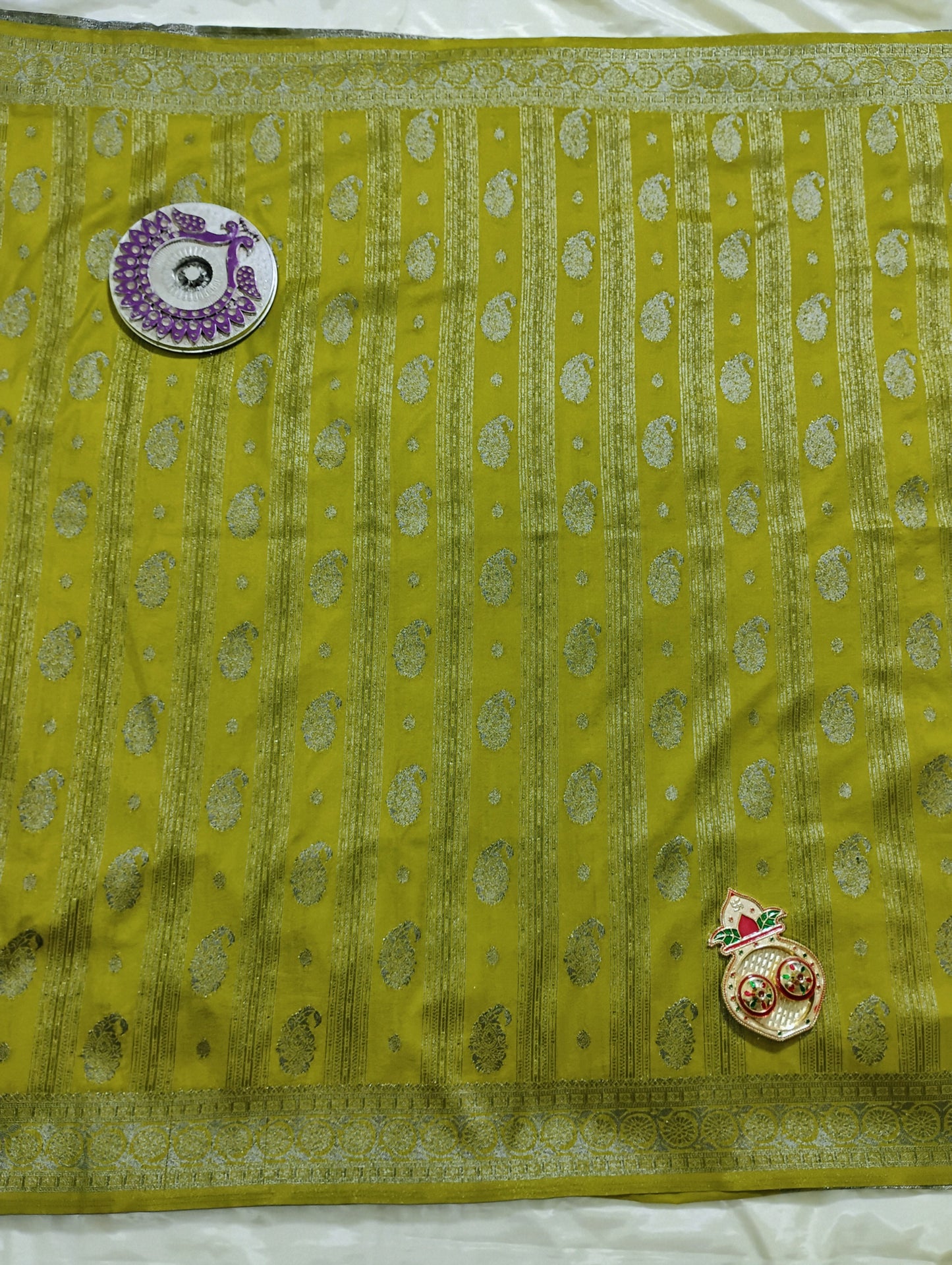 CottonSilk green patterned Saree