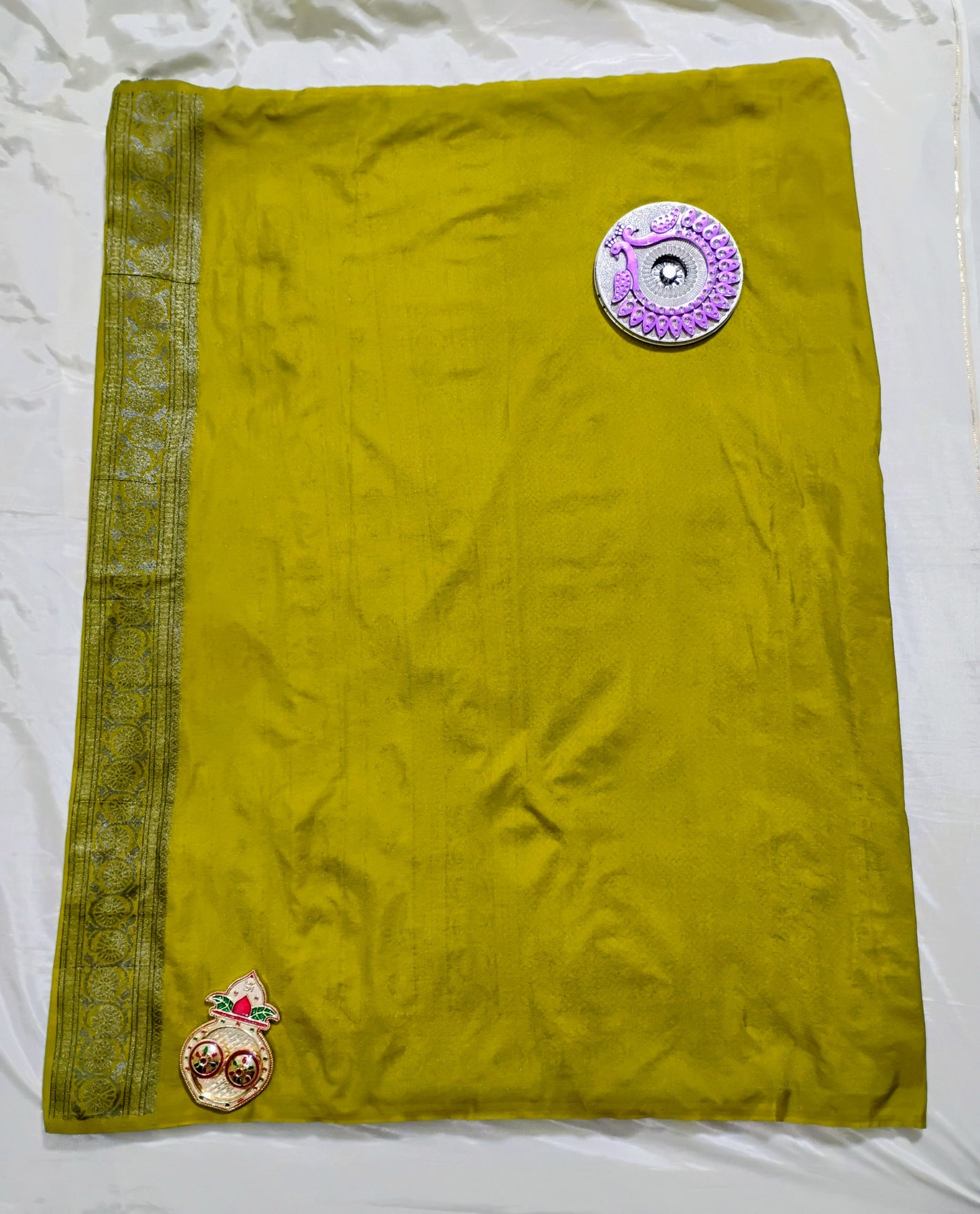 CottonSilk green patterned Saree