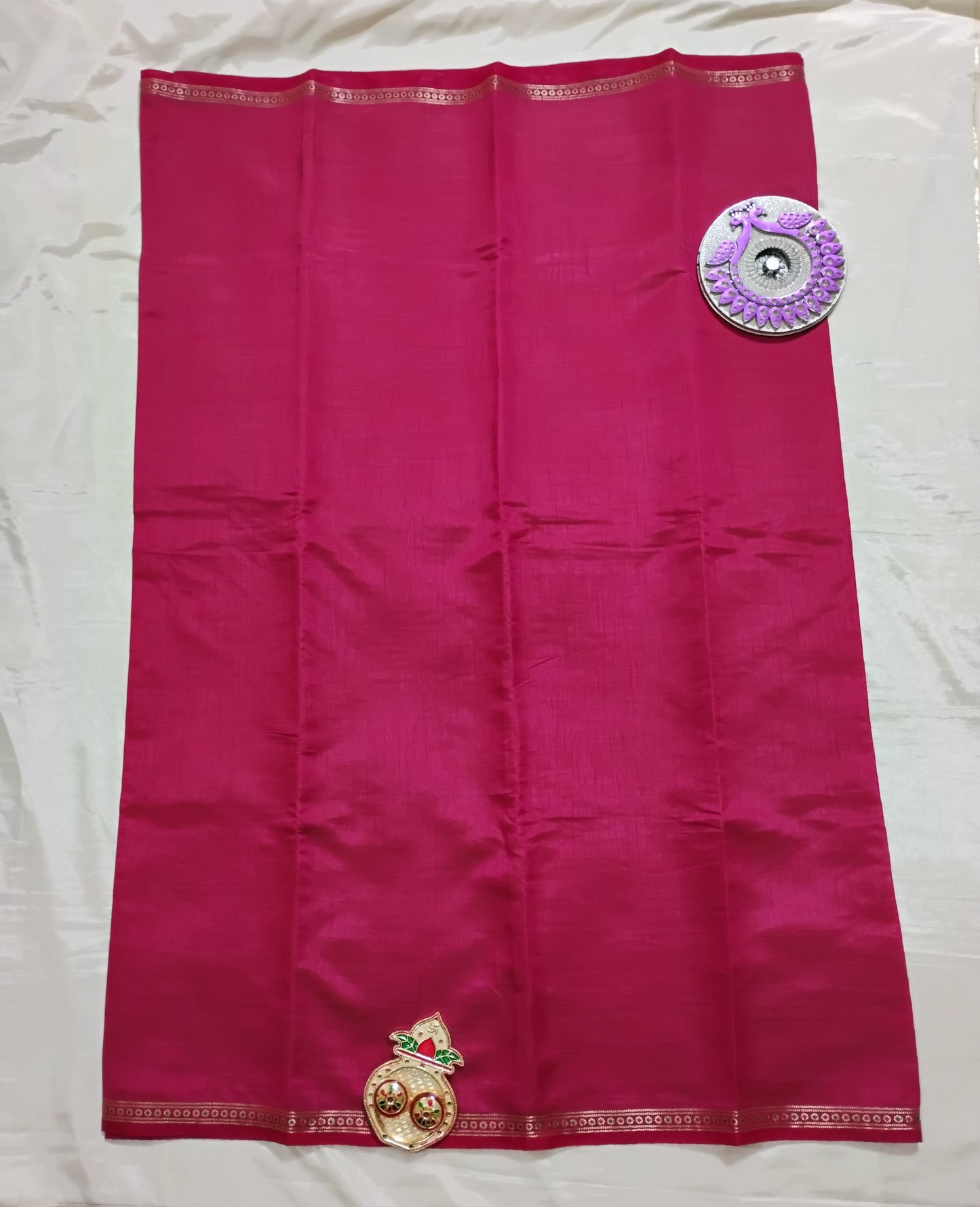TussarSilk red patterned Saree