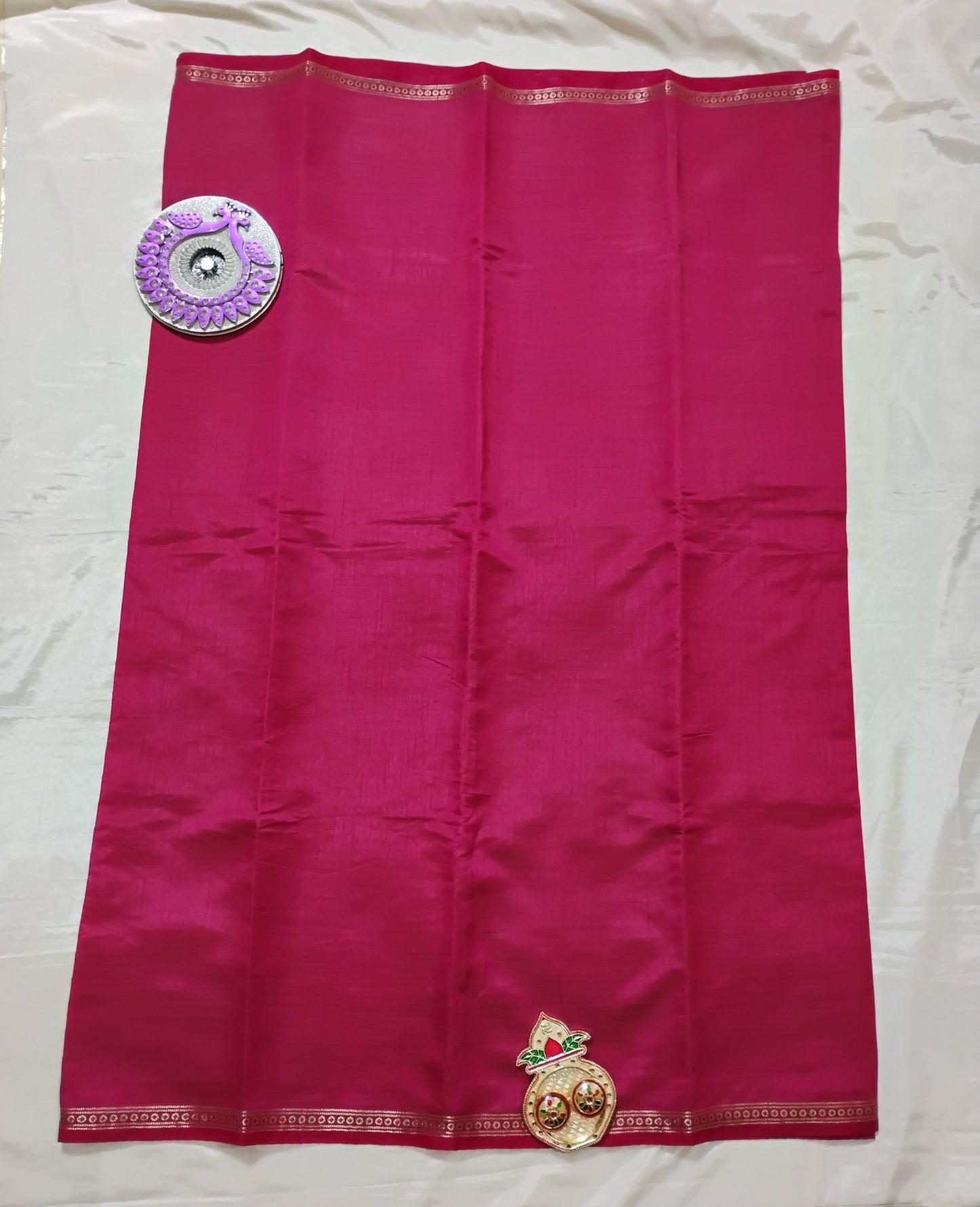 TussarSilk red patterned Saree