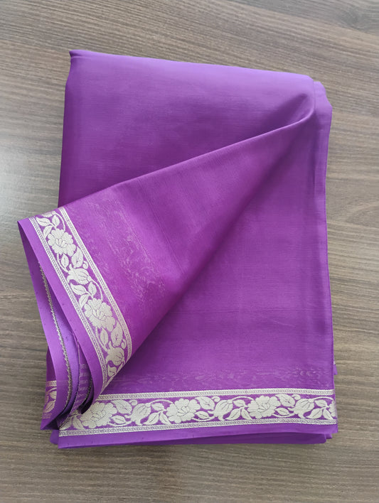 Semi Mysore Silk lavender Saree