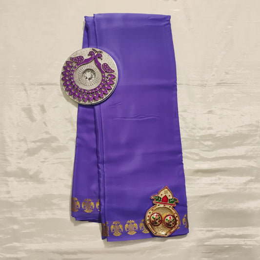 PureMysoreSilk purple with Gandaberunda Saree